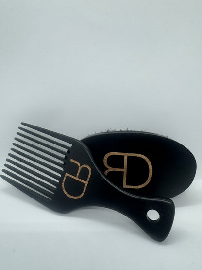 Large Deluxe Beard Brush & Comb set